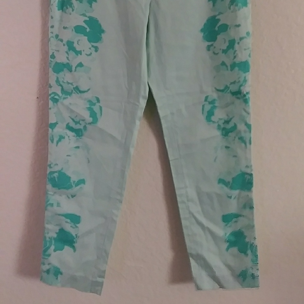 Nue Options Petites 6P Womens capri pants teal - Picture 2 of 7